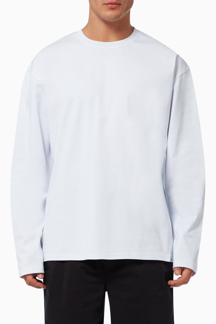 

Nordic Long Sleeves T-shirt in Recycled Cotton, White
