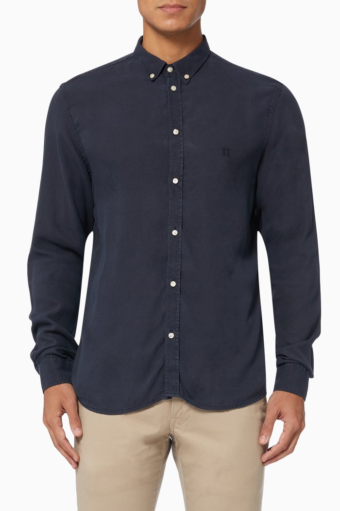 

Christoph Dobby Shirt in Tencel, Blue