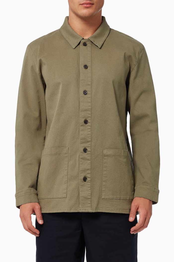 

Pascal Overshirt in Organic Cotton, Green