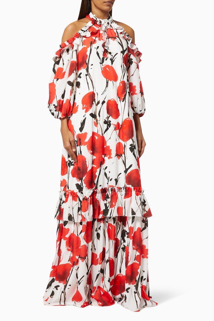 

Maxi Dress in Chiffon, Red