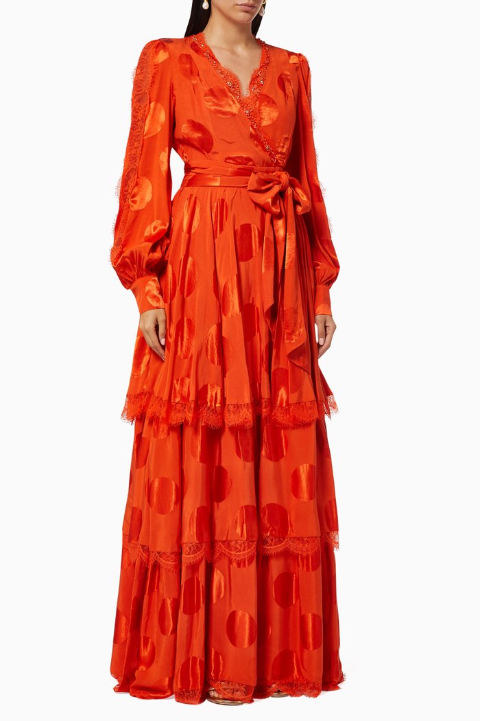 

Maxi Dress in Viscose, Orange