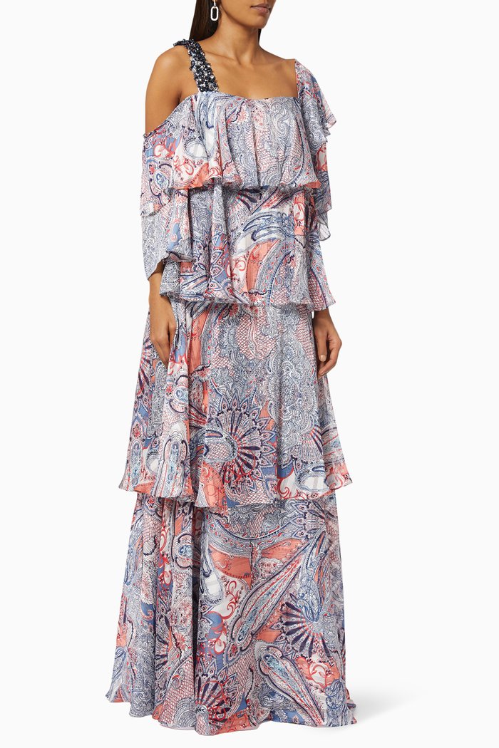 

Maxi Dress in Chiffon, Purple
