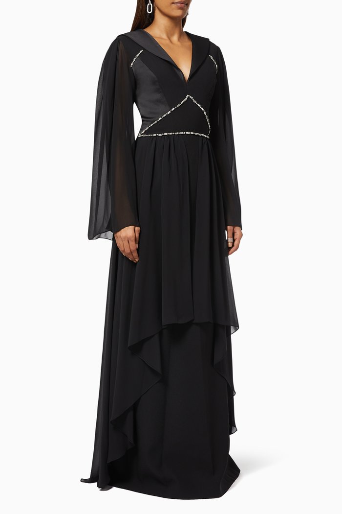 

Maxi Dress in Chiffon, Black