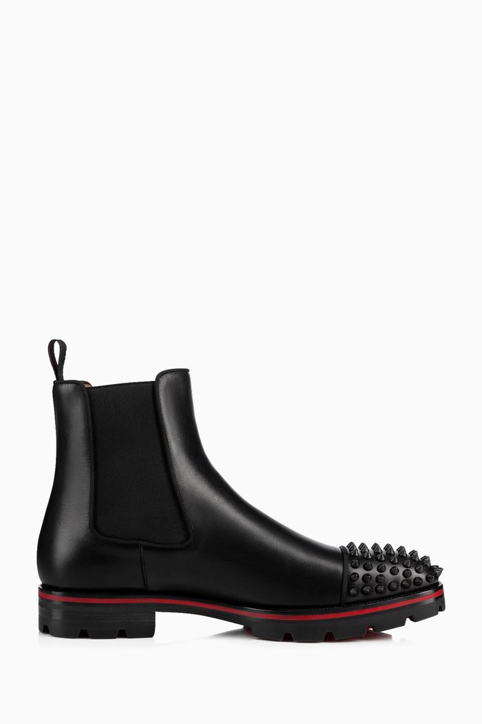 

Melon Spikes Boots in Leather, Black