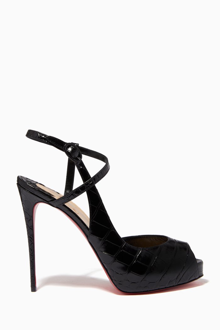 

Jenlove 120 Pumps in Alligator Embossed Leather, Black