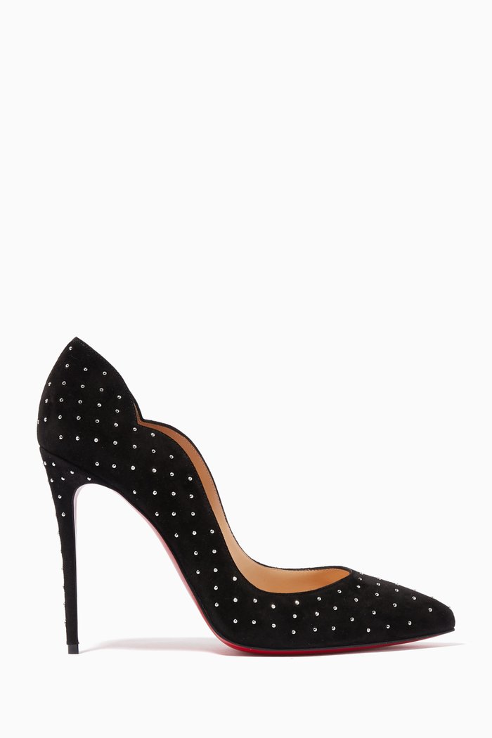 

Hot Chick 100 Pumps in Studded Suede, Black