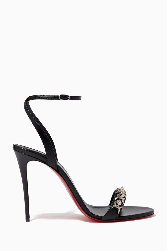 

Loubigirl Chain 100 Sandals in Leather, Black