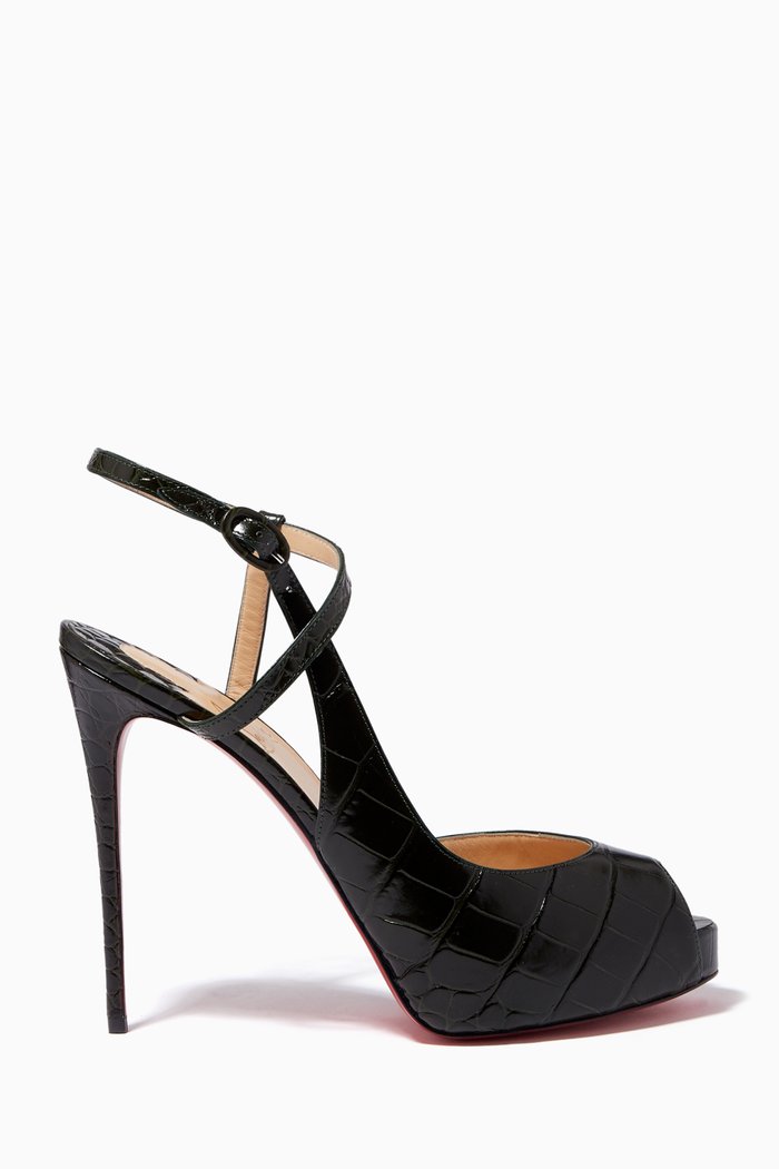 

Jenlove 120 Pumps in Alligator Embossed Leather, Green