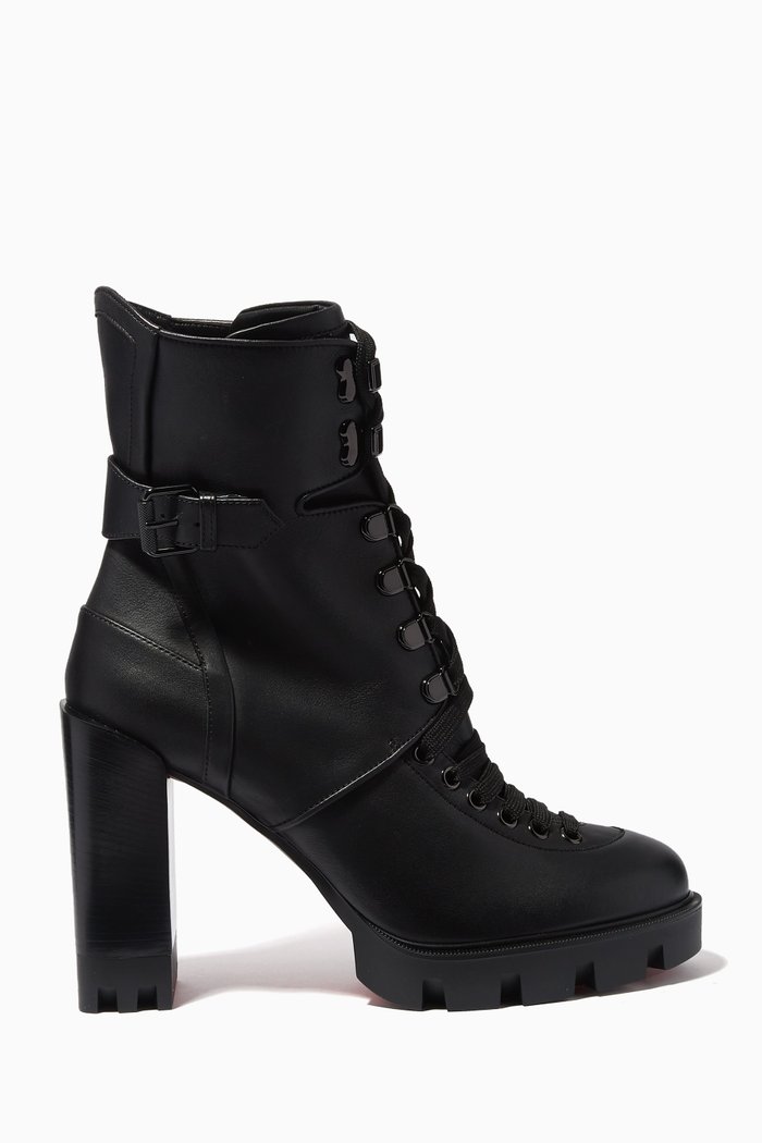 

Macademia 100 Lace-up Hiking Boots in Leather, Black