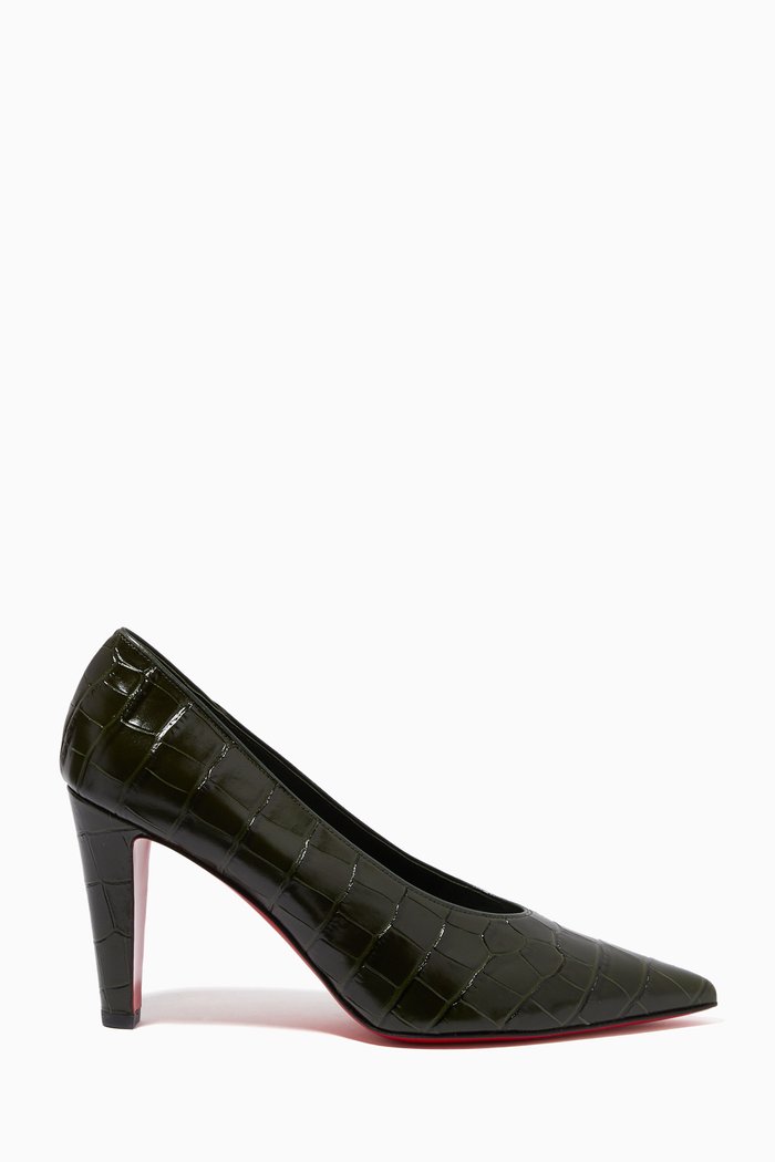 

Slimie 85 Pump in Alligator Embossed Leather, Multicolour