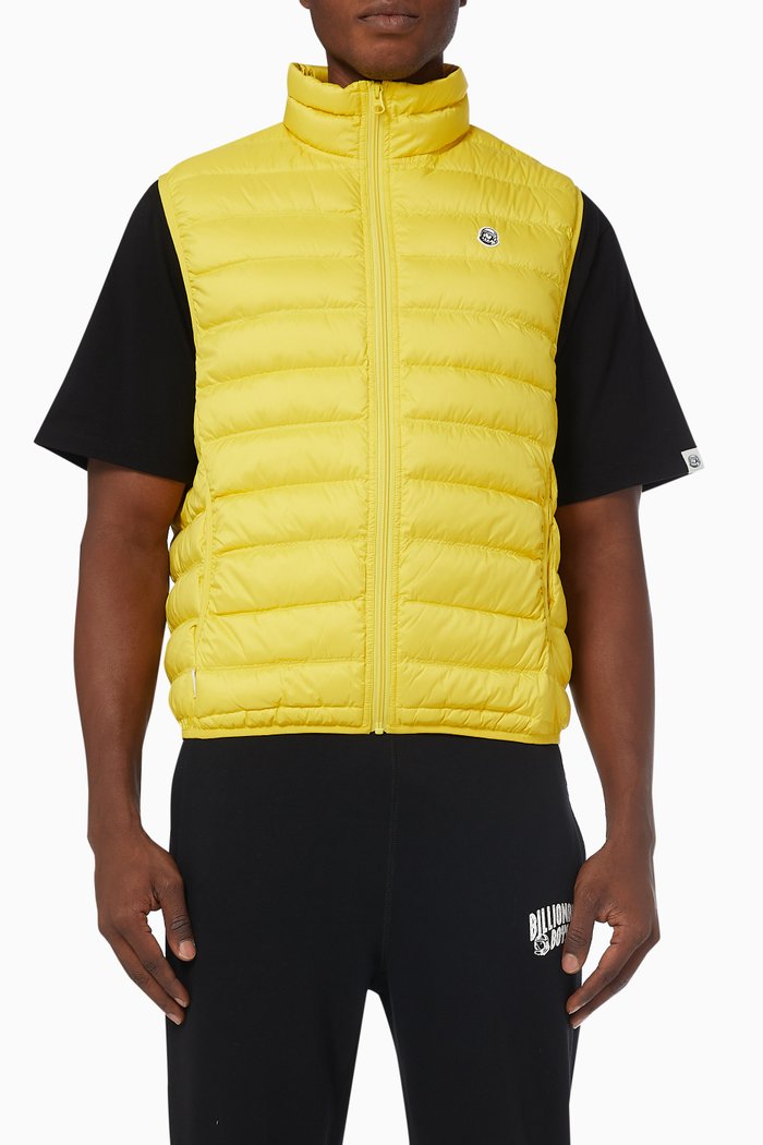 

Lightweight Down Vest Jacket in Nylon, Yellow