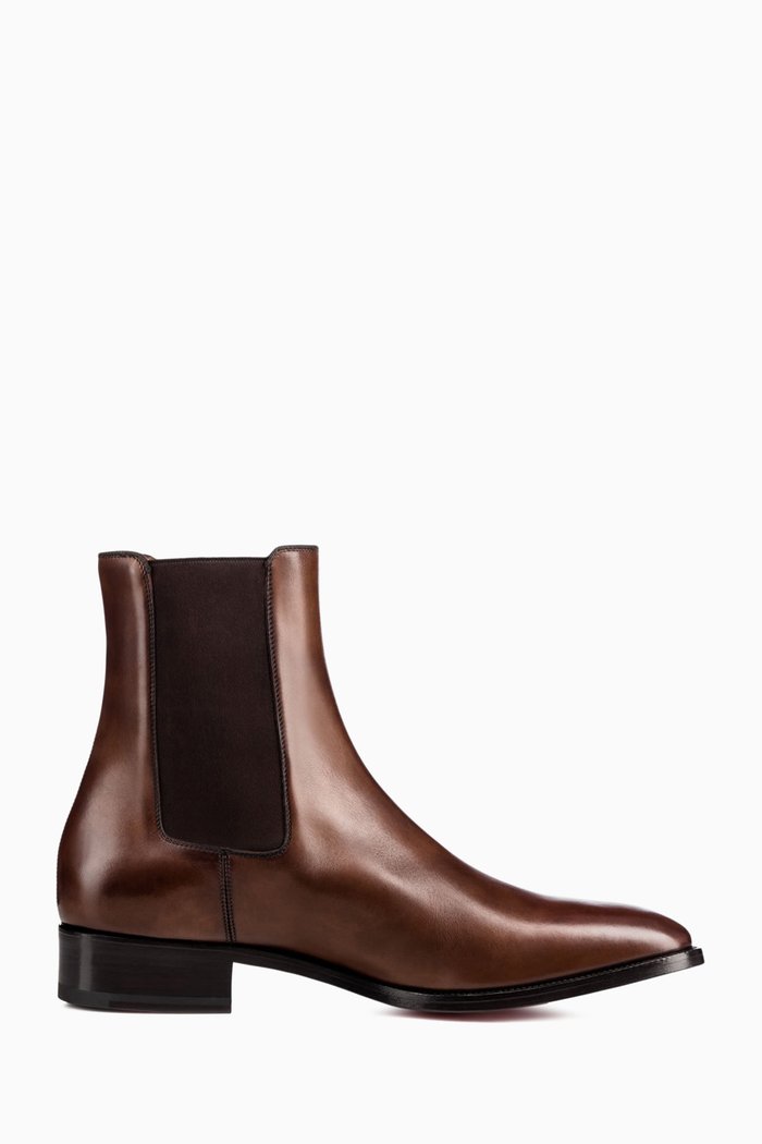 

Samson Ankle Boots in Leather, Brown