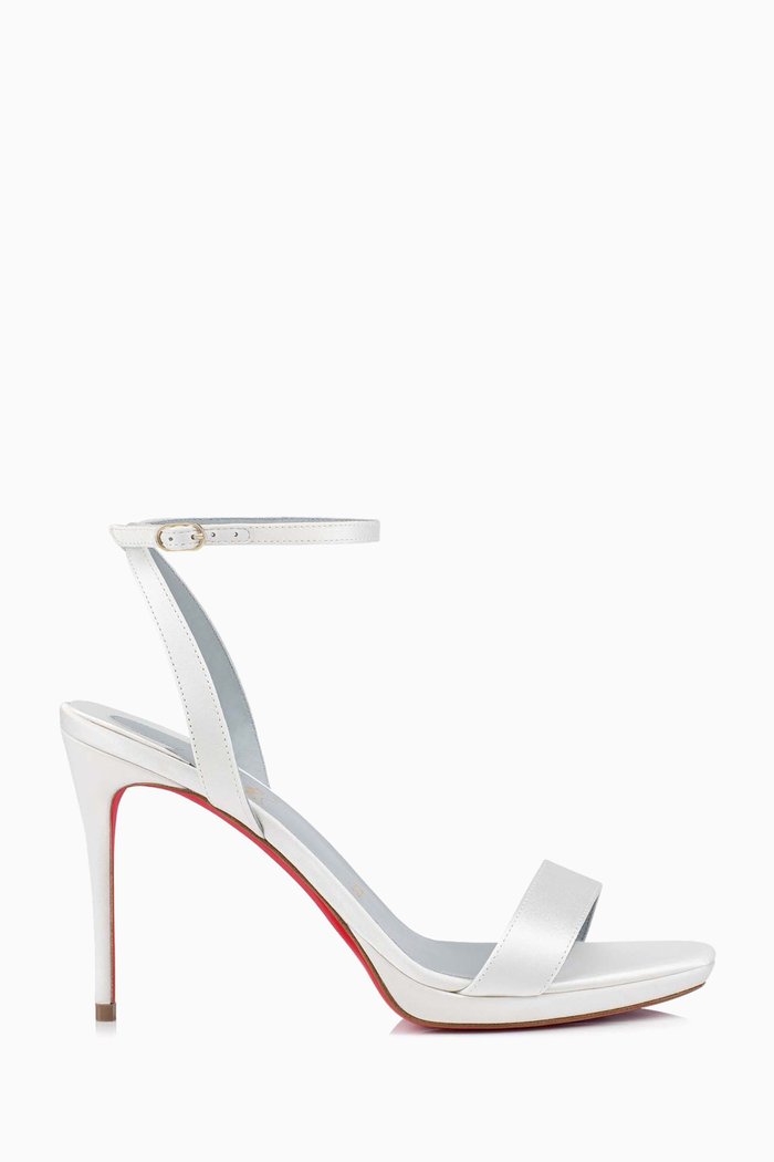 

Loubi Queen 100 Platform Sandals in Crêpe Satin, Multicolour
