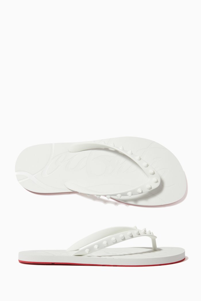

Loubi Flip Flops in Rubber, White