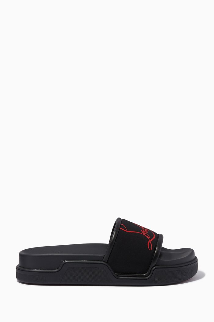 

Pool Slides in Neoprene, Black