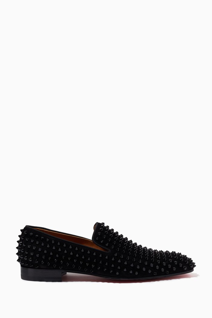 

Dandelion Spikes Loafers in Suede, Black