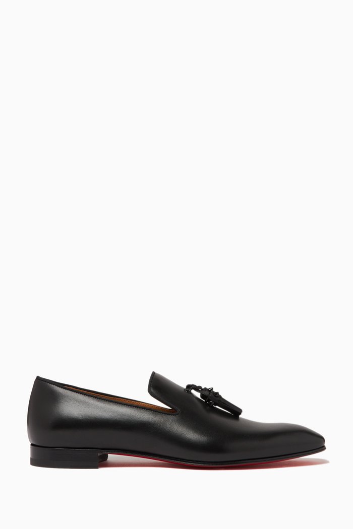 

Dandelion Tassel Loafers in Leather, Black