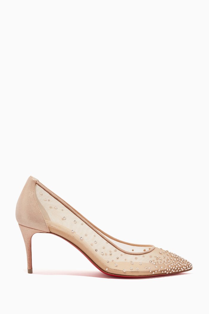 

Follies Follies Strass 70 Pumps in Iridescent Suede Leather, Pink