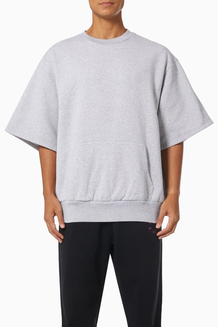 

New Sweat T-shirt in Organic Cotton, Grey