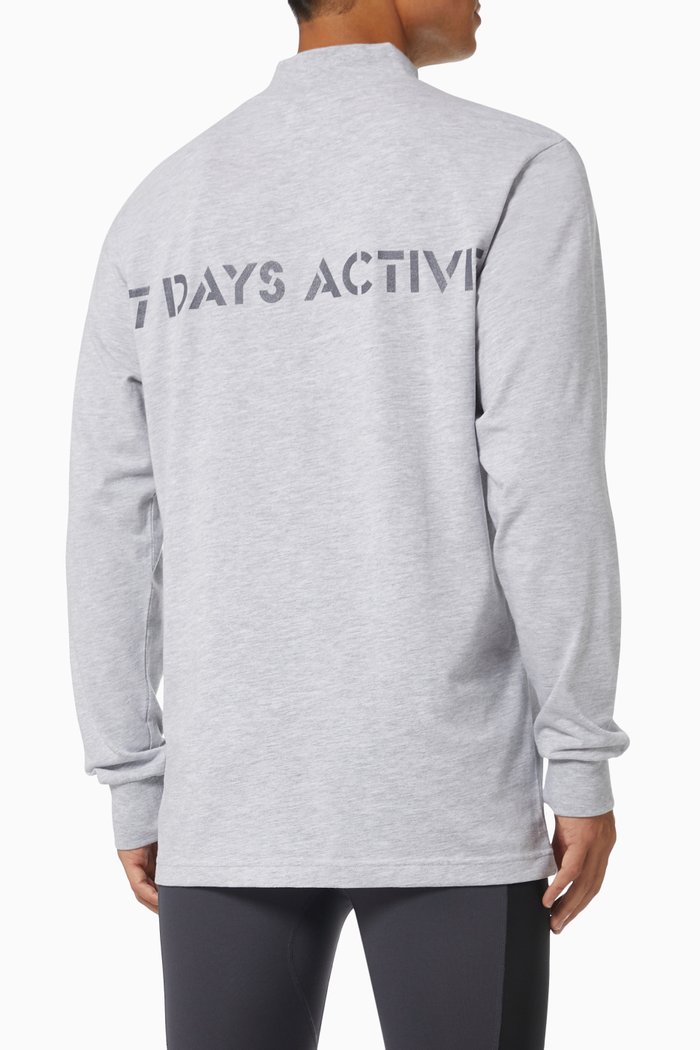 

Army Long Sleeve T-shirt in Organic Cotton, Grey