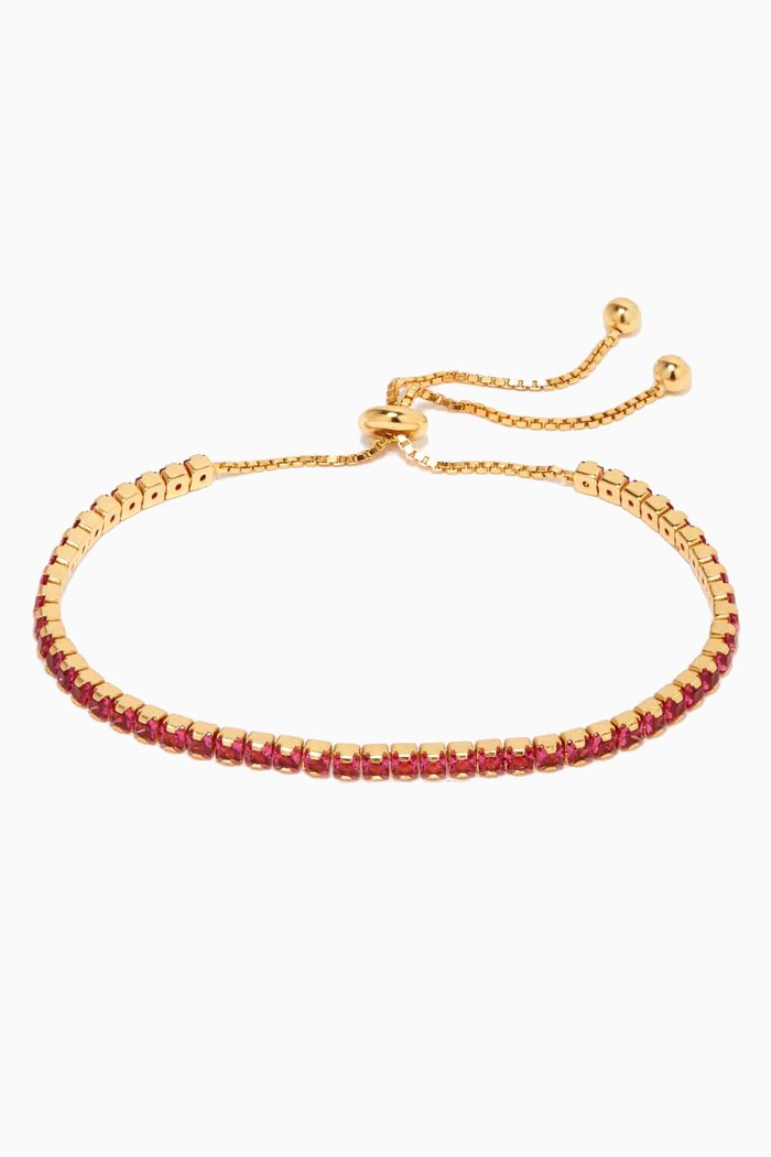 Pavé Bolo Tennis Bracelet, Pink