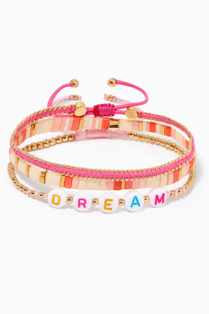 

Handmade Dream Bracelet, Set of 3, Multicolour