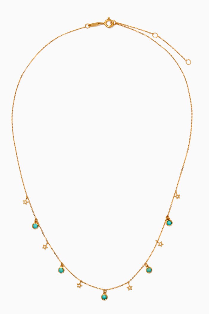 

Star Charm Chain Choker, Blue