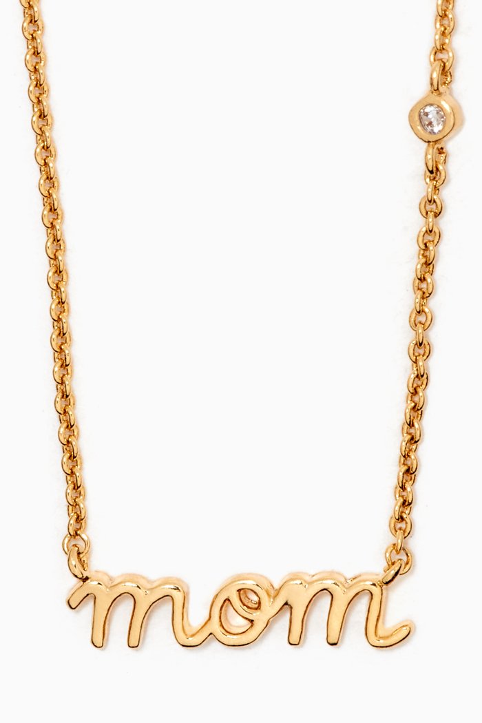 

Mom Pendant Necklace, Gold