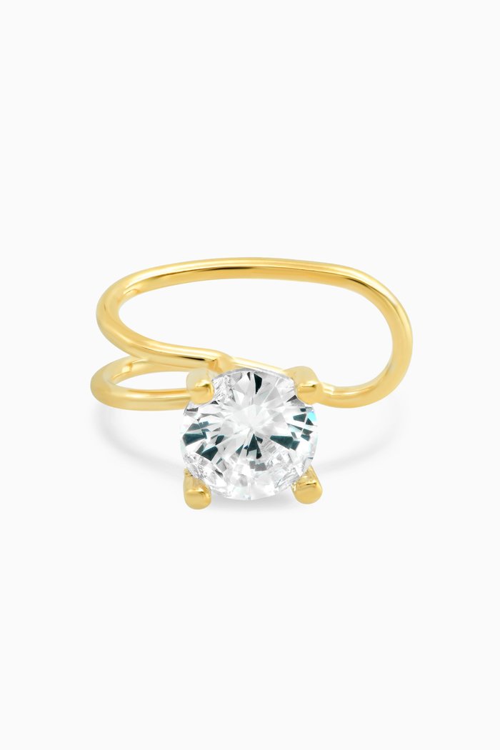 Pavé Ear Cuff, Gold