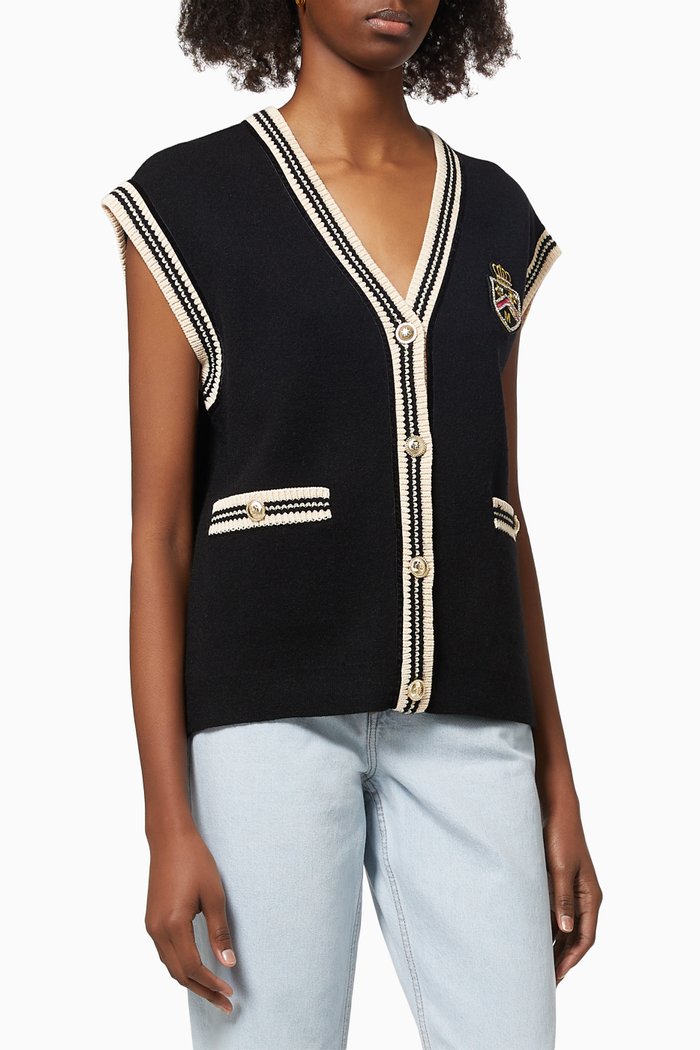 

Marshalina Two-tone Cardigan, Black