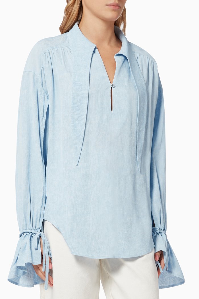 

Balia Flowing Blouse in Viscose, Blue