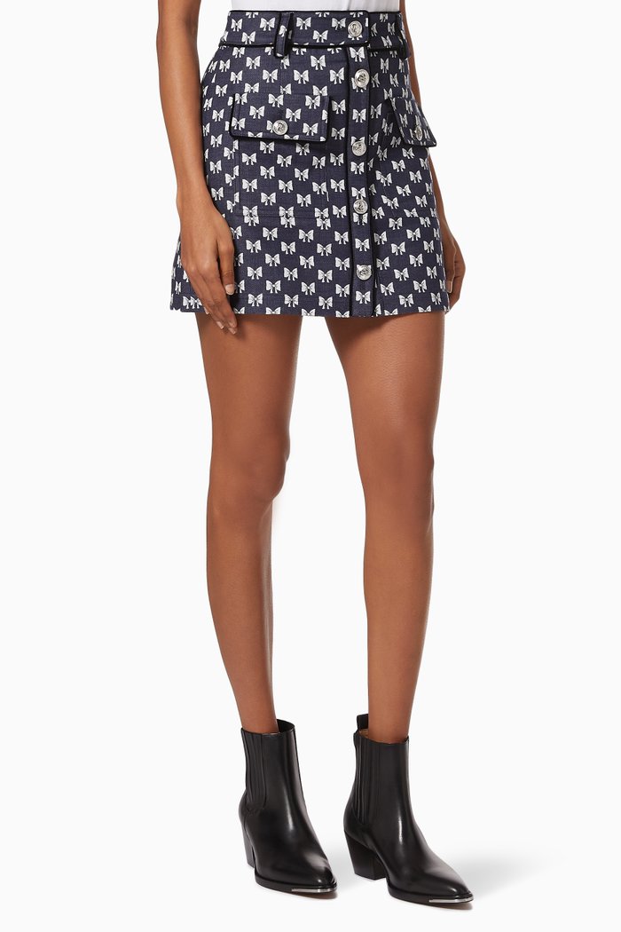 

Jonala Printed Mini Skirt, Blue