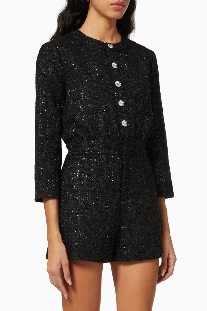 

Playsuit in Tweed, Black