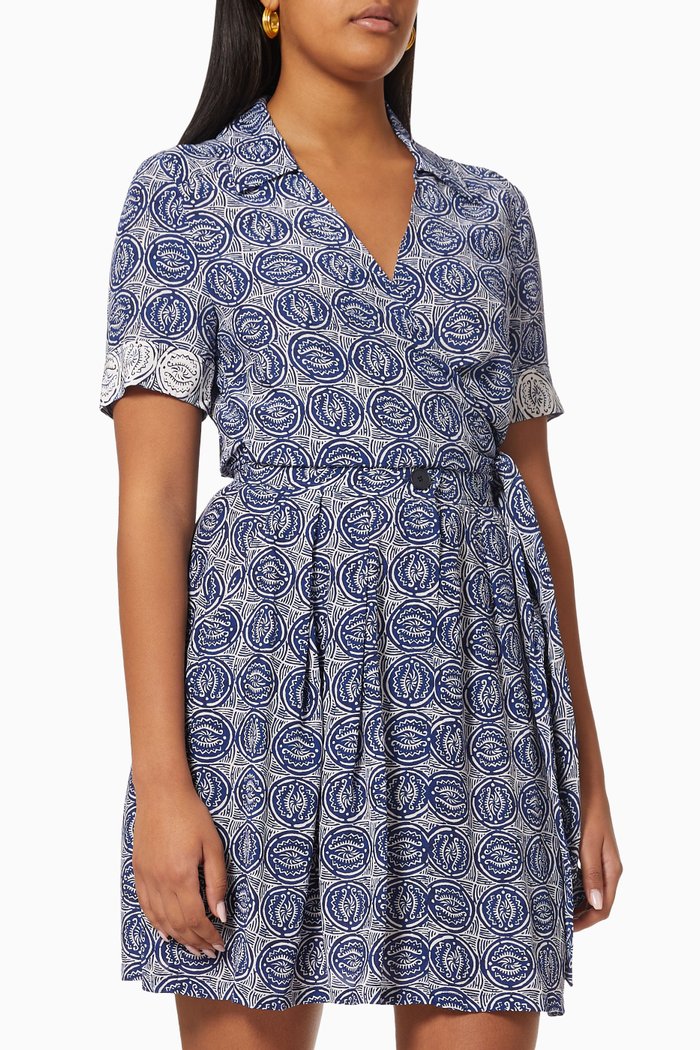 

Rosaco Dress in Eco Viscose, Blue