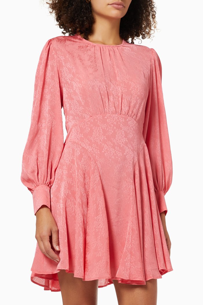 

Rosetta Dress in Jacquard, Pink