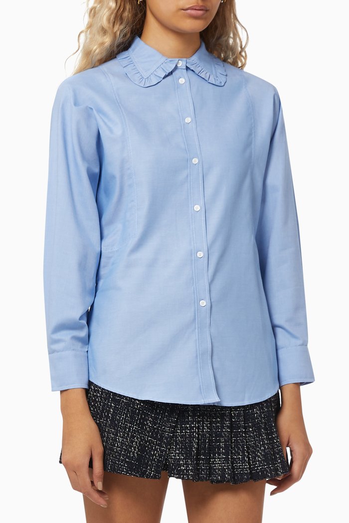 

Cade Shirt in Cotton, Blue