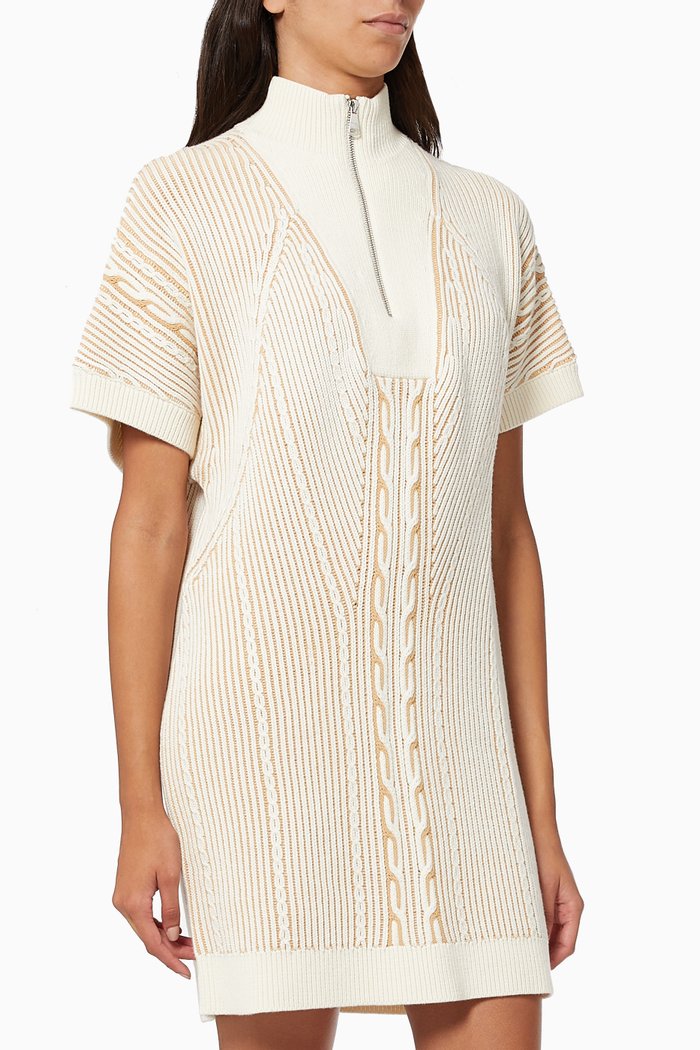 

Milona Ribbed Dress in Organic Cotton, Multicolour
