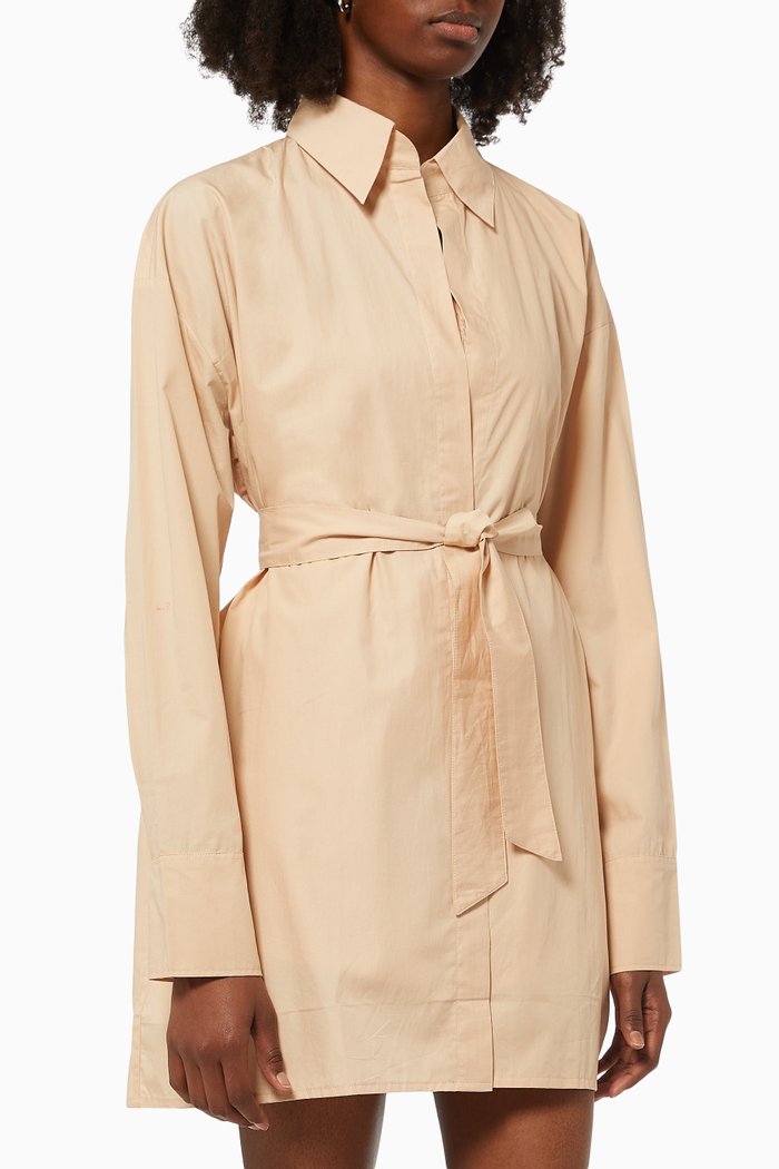 

Tie-Up Oversized Shirt in Sustainable Cotton, Pink