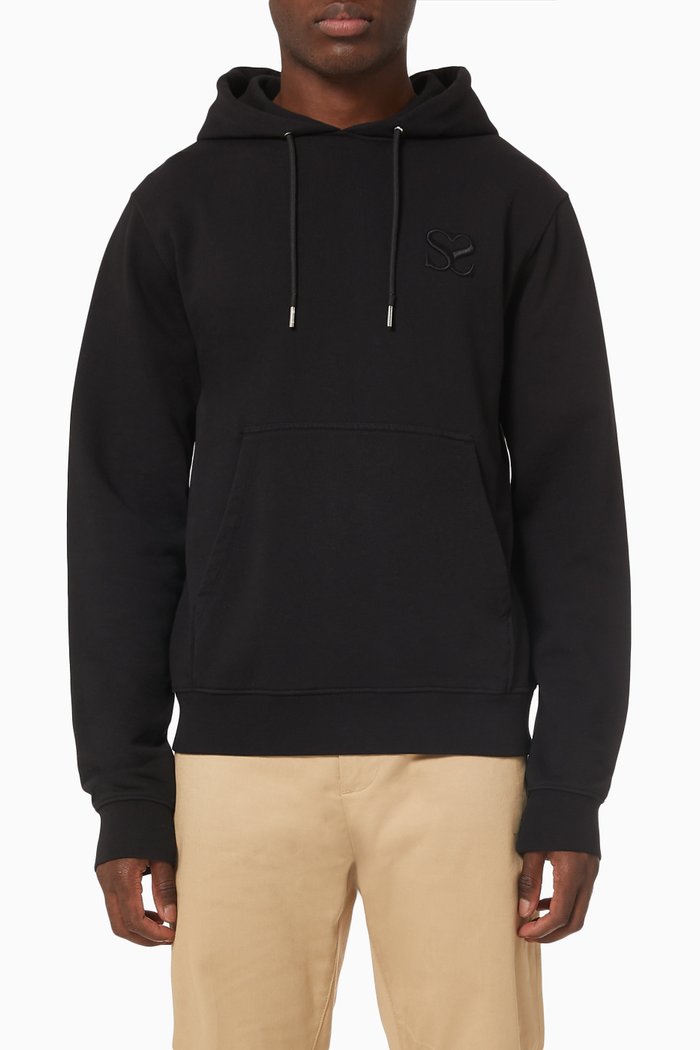 

Logo Hoodie in Cotton Fleece, Black