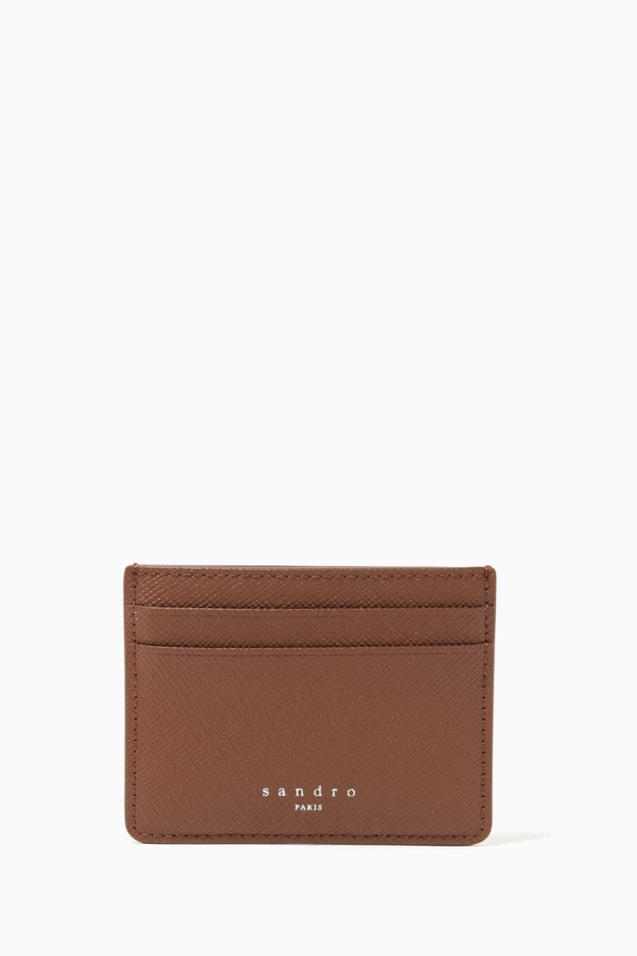 

Cardholder in Saffiano Leather, Brown
