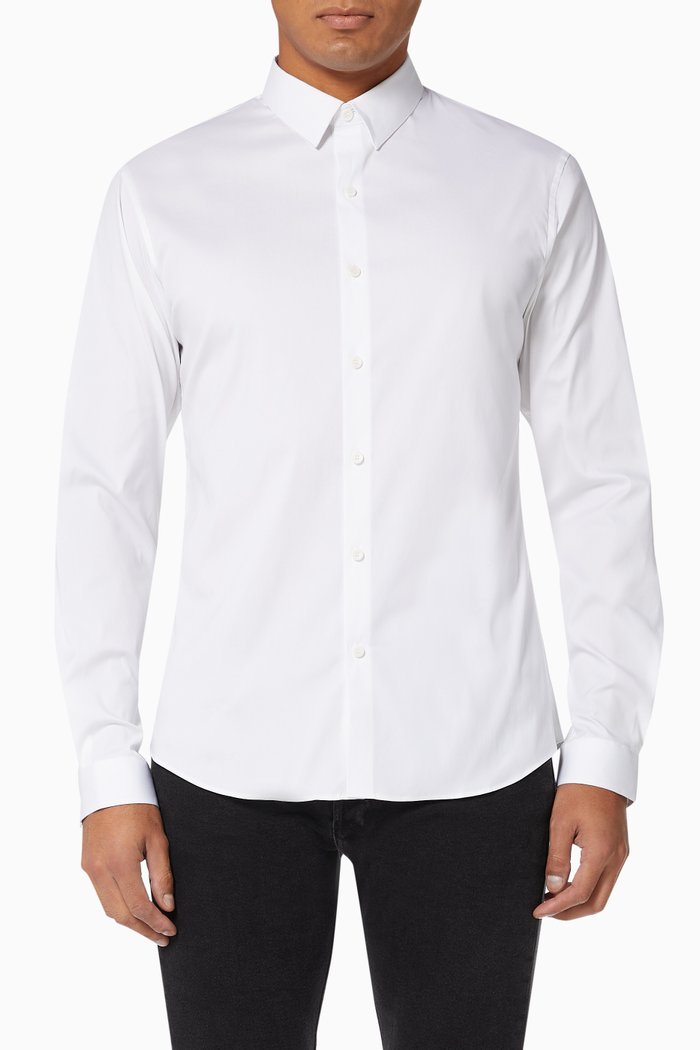 

Classic Slim Shirt in Cotton Poplin, White