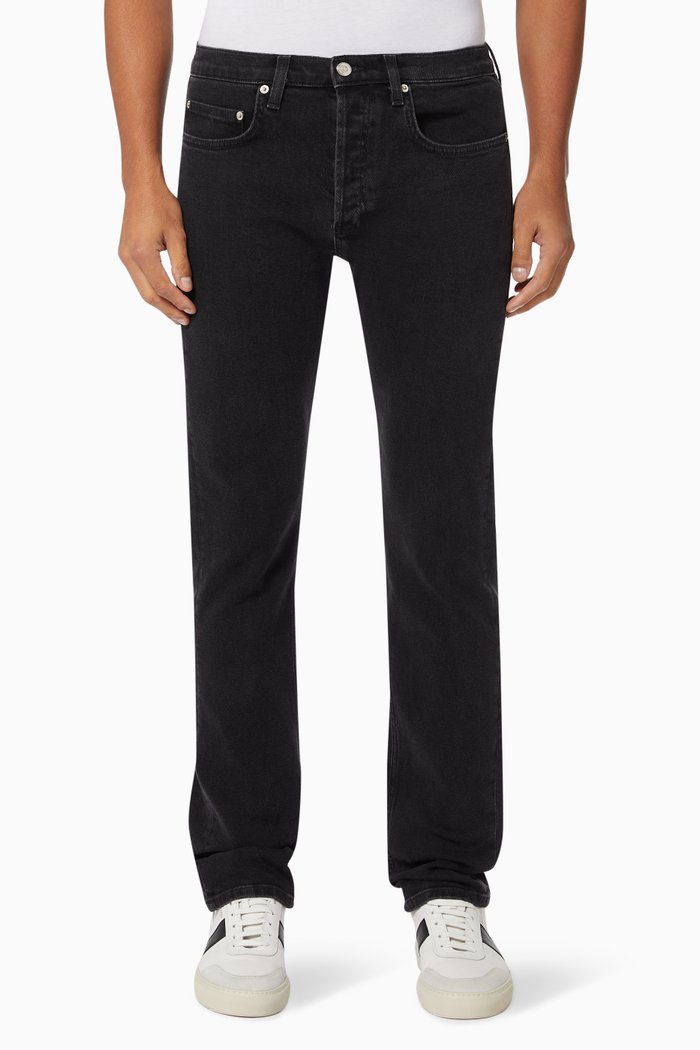

Slim Jeans in Cotton Denim, Black