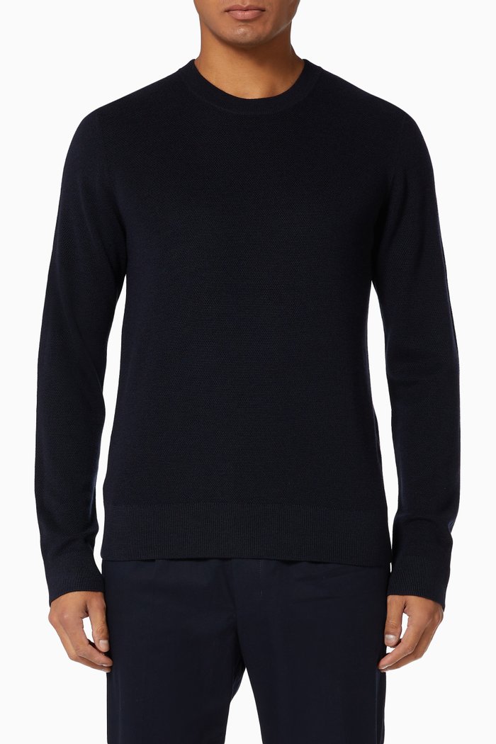 

Bioche Stitch Sweater in Wool Blend, Blue