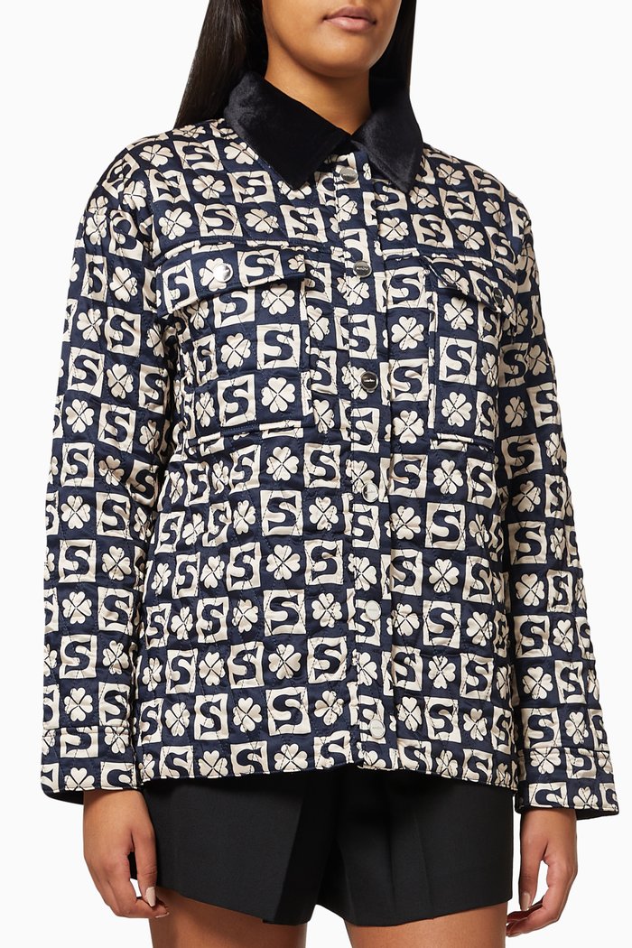 

Coatigan in Quilted Nylon, Blue