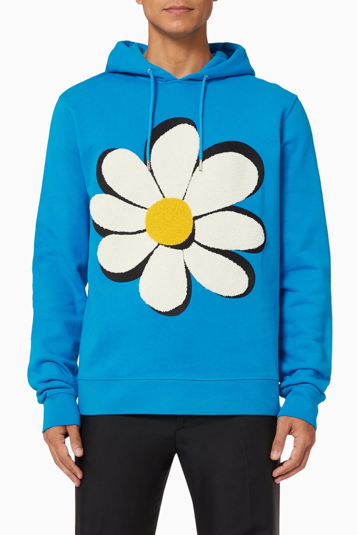 

Hooded Sweatshirt in Cotton, Blue