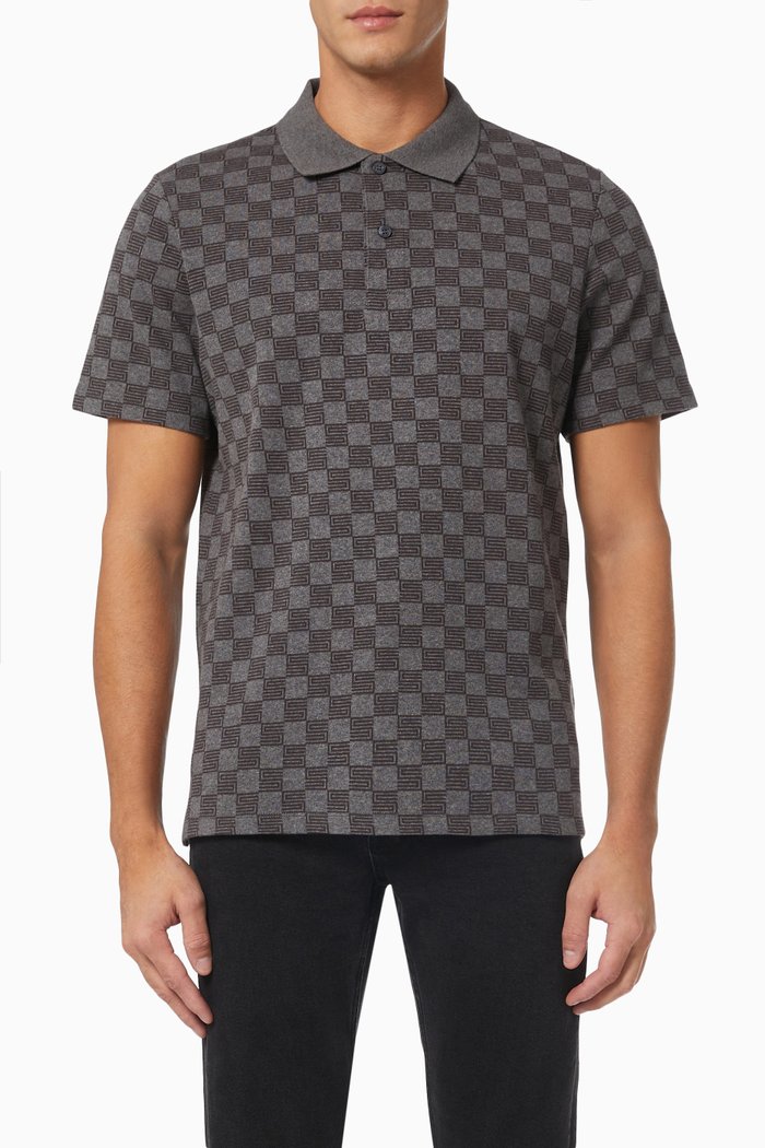 

Polo Shirt in Monogram Jacquard, Black