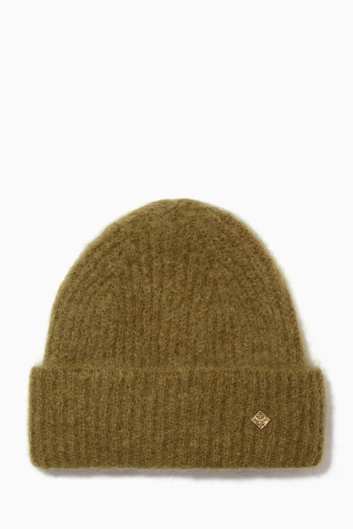 

Beanie Hat in Wool, Green