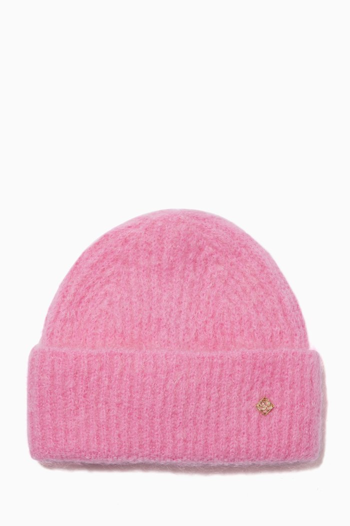 

Beanie Hat in Wool, Pink