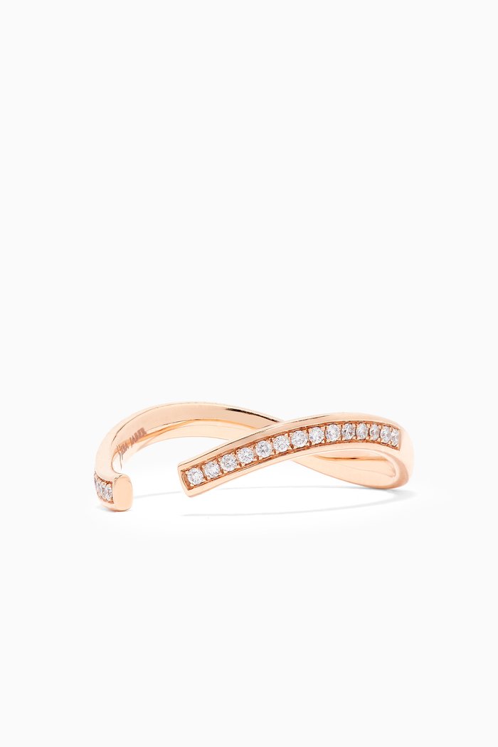 

Cropped Infinity Band with Diamonds in 18kt Rose Gold