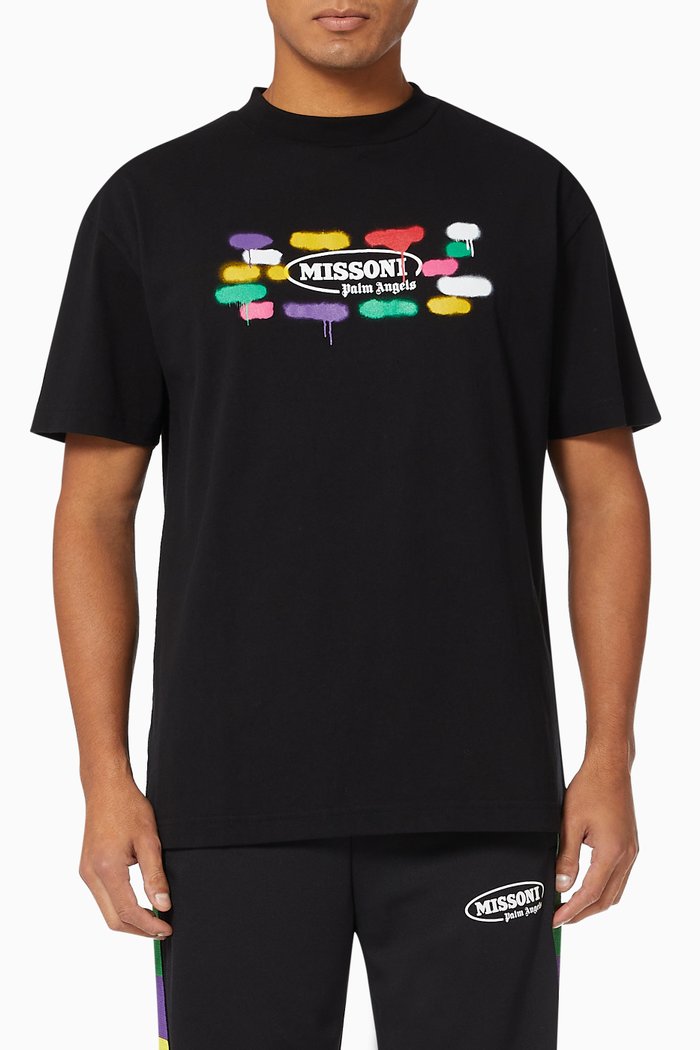 x Missoni Sport T-shirt in Cotton Jersey, Black